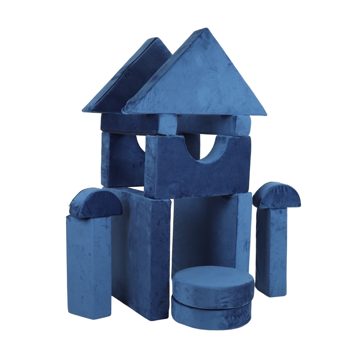 14pcs Kids Modular Play Couch with Soft Foam - Blue or Brown+Beige Gray,Grey, photo 9 of 10