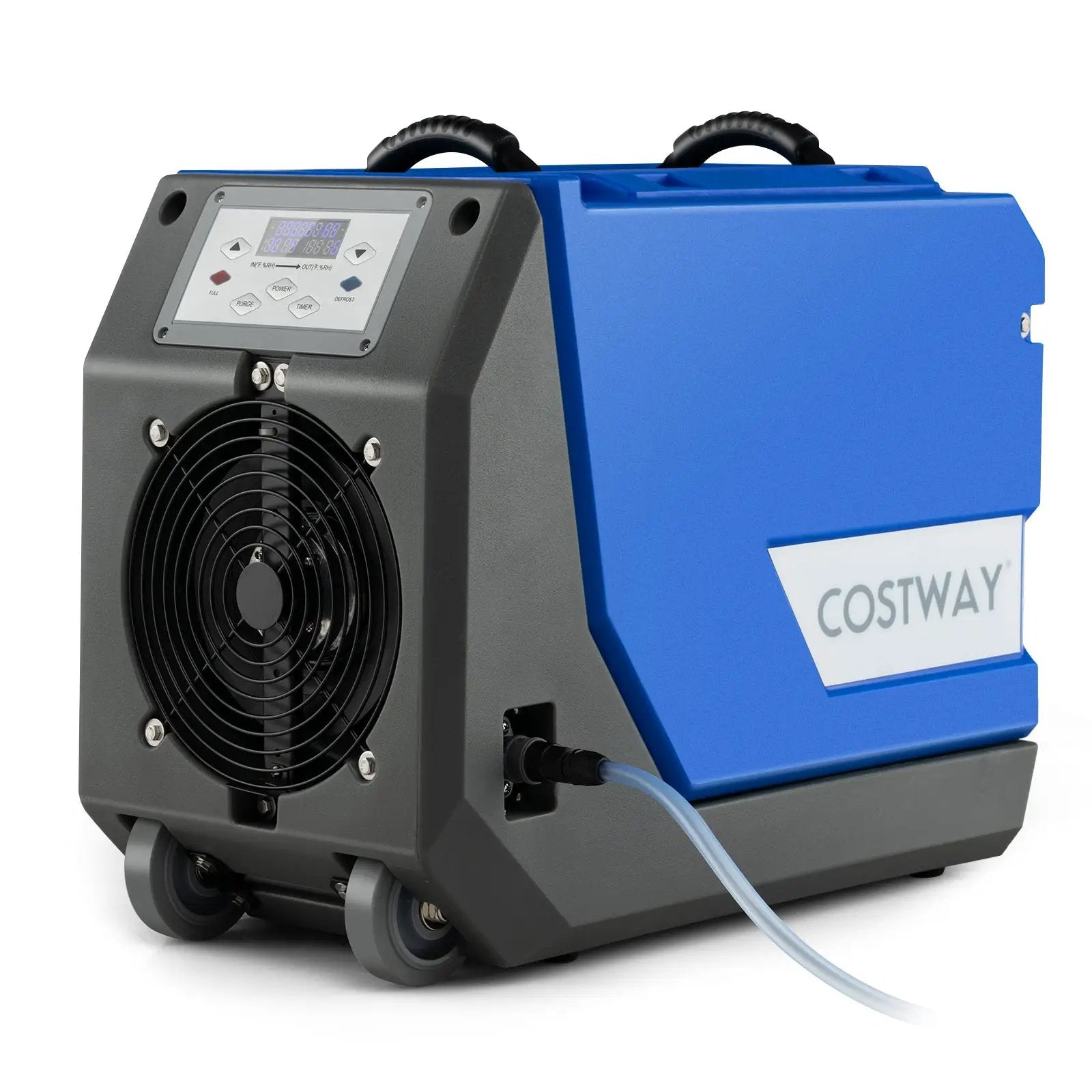 180 PPD Commercial Dehumidifier with Pump Drain Hose and Wheels-Blue by DirectDeals
