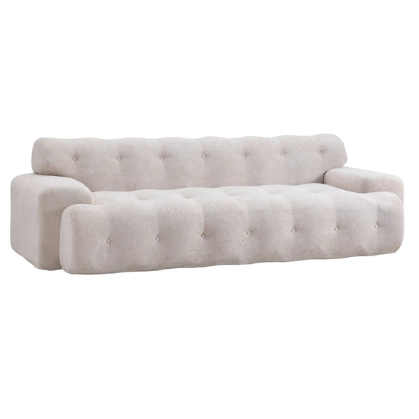 88 in. Cloud 3 Seater Chenille Sofa with Button Tufted Upholstered Couch