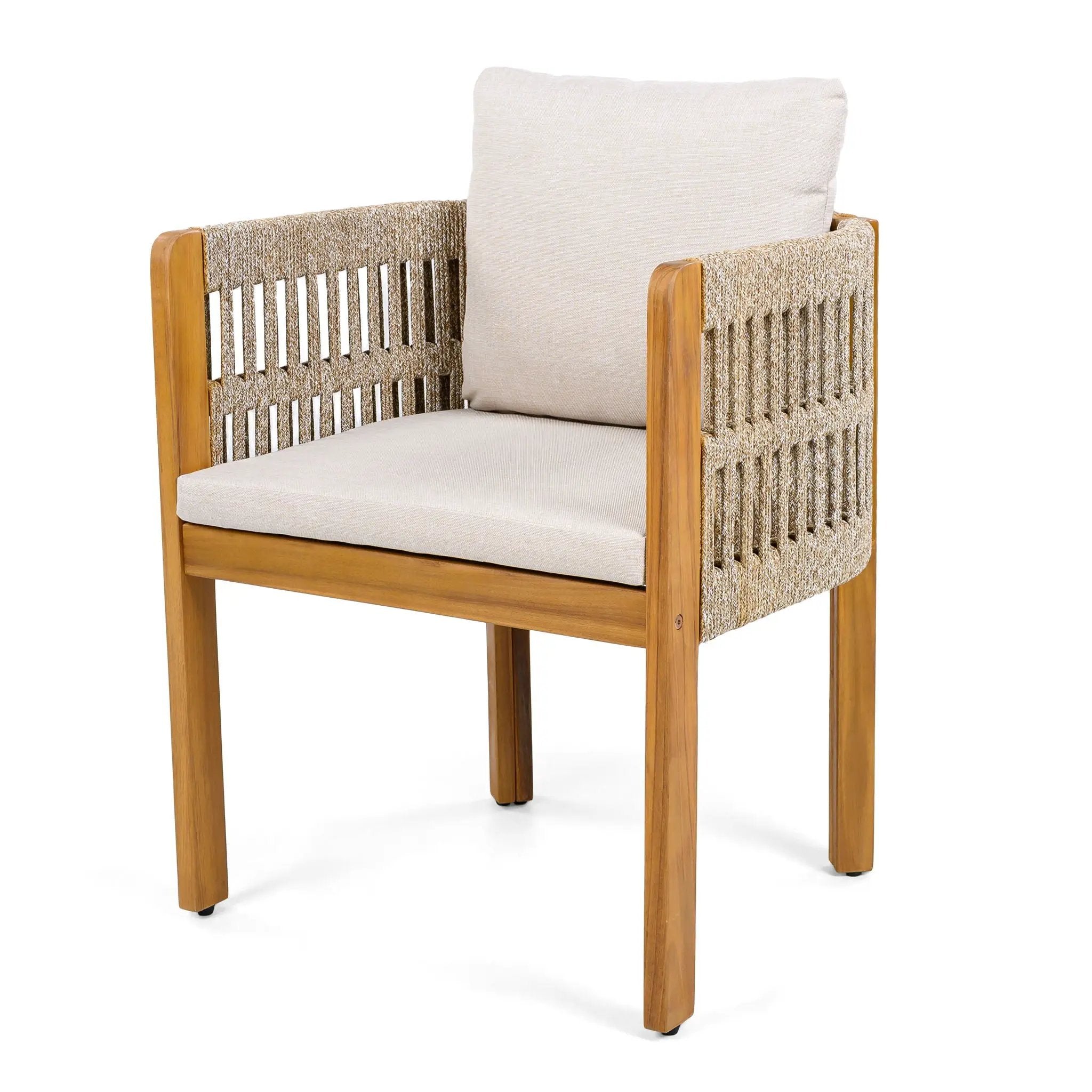 Outdoor Dining Chairs With Mix Rope Handles (Set of 2) by HouseOfZazla