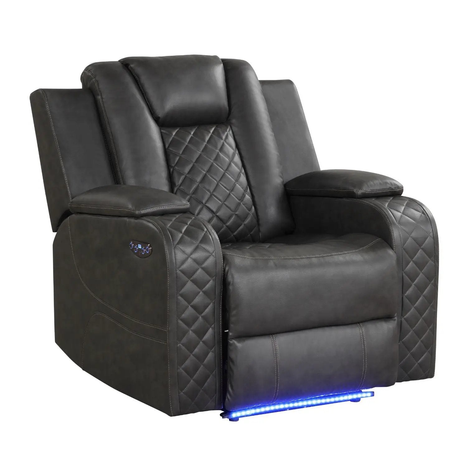 Benz - LED & Power Recliner Chair With Adjustable Headrest by HouseOfZazla