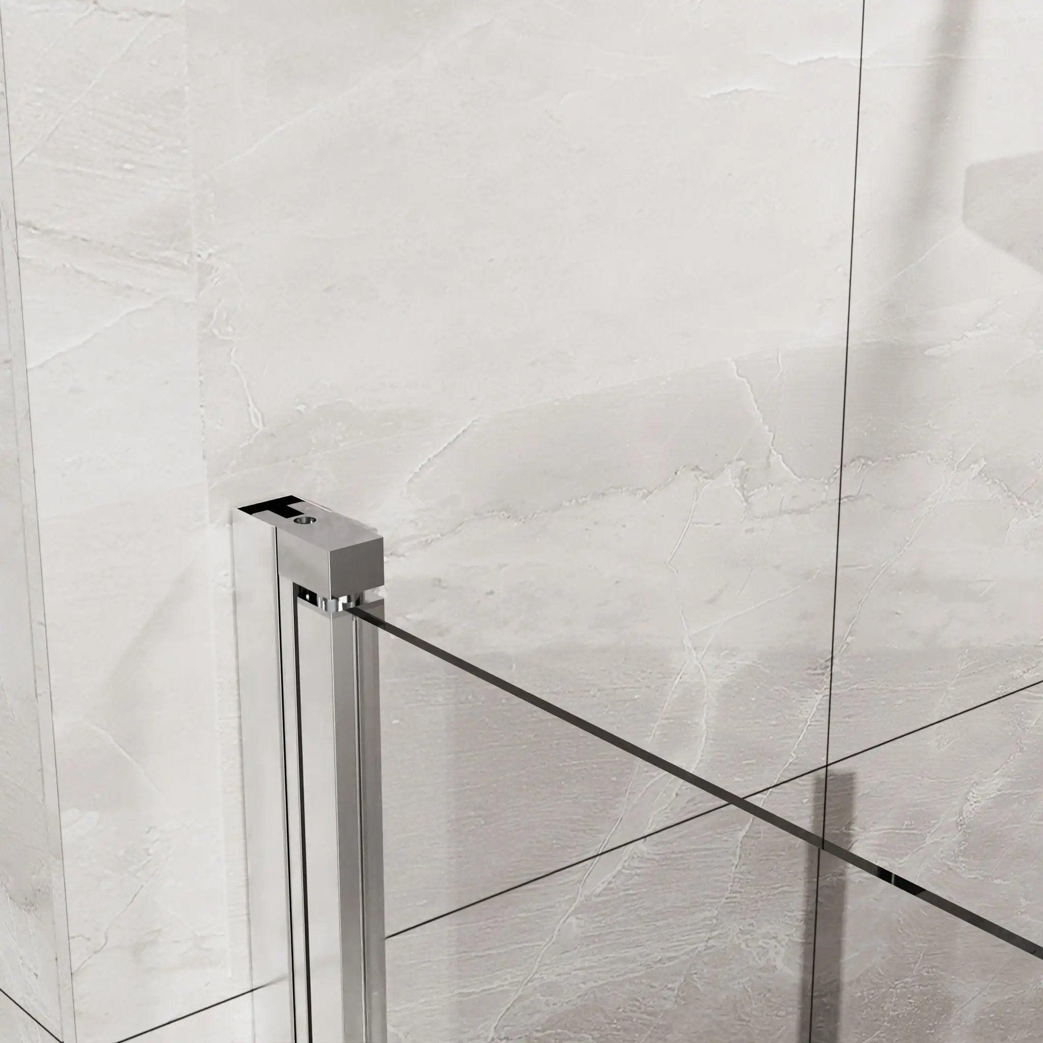 Bifold Frameless Glass Shower Door With Pivot Swing Panel, Tempered Clear Glass by HouseOfZazla