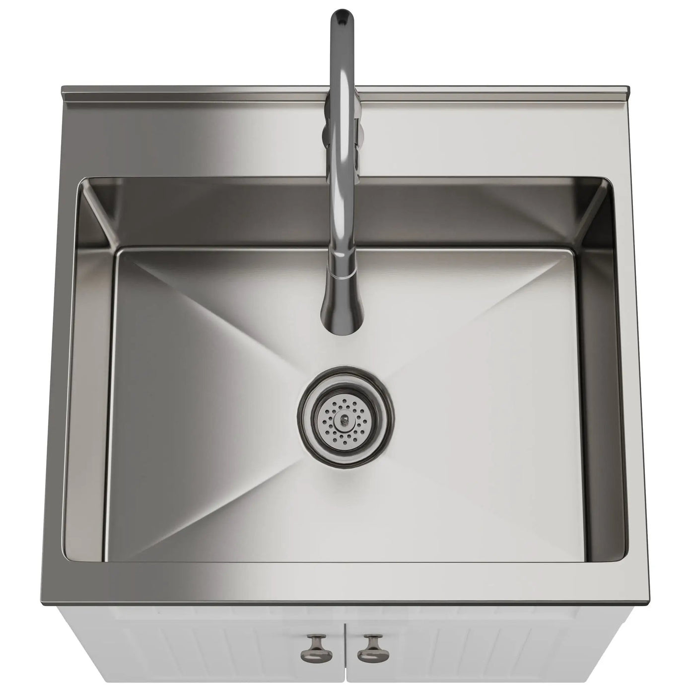 Beckham - Laundry Cabinet & Faucet And Stainless Steel Sink by HouseOfZazla
