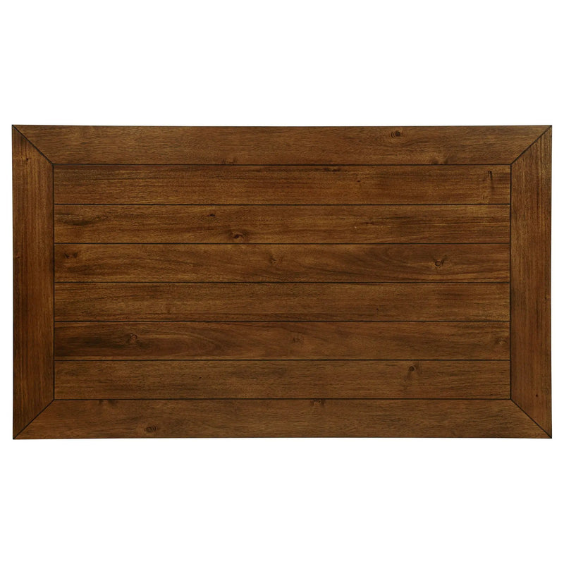 Atwood Rectangular Wood Dining Table Warm Brown by Unique Piece Furniture