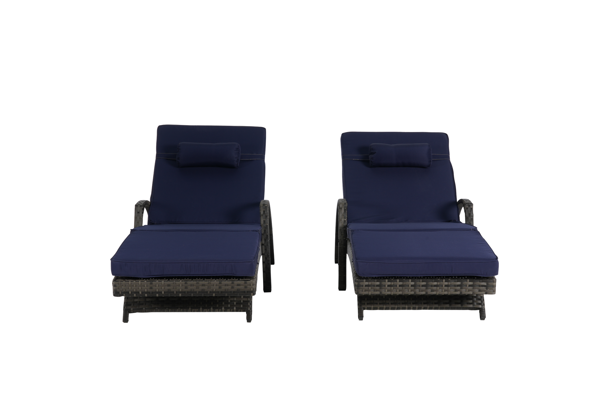 Outdoor Wicker Reclining Chair Set of 2 with Cushions by HouseOfZazla