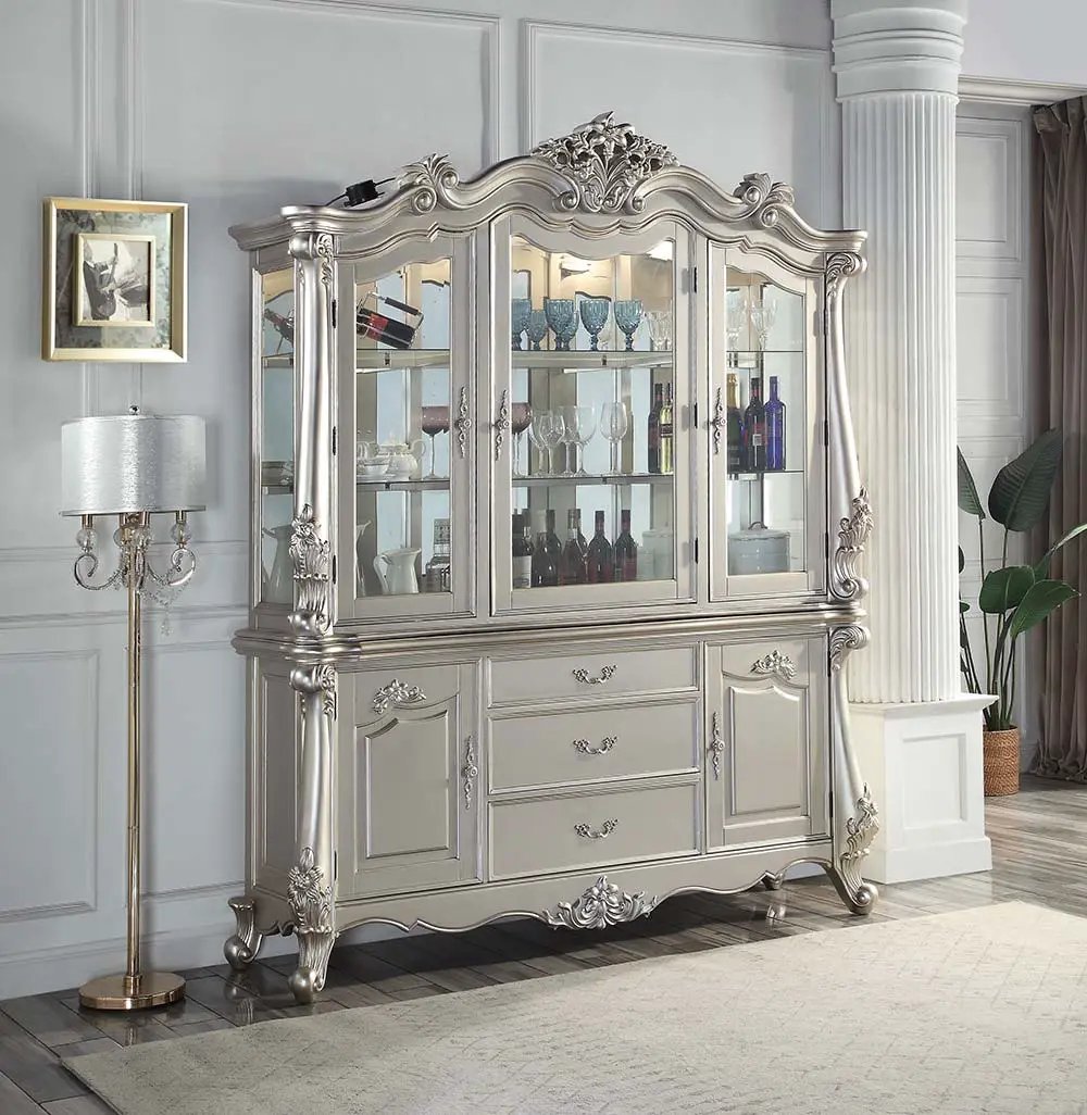 Bently - Buffet & Hutch - Champagne by Unique Piece Furniture