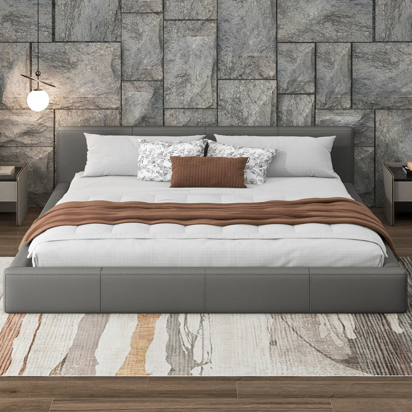 Stylish Upholstered Bed With Birch Wood Frame by HouseOfZazla