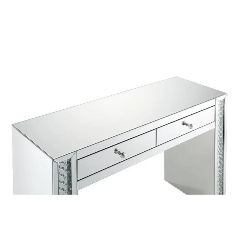 Nysa - Vanity Desk - Mirrored & Faux Crystals by Unique Piece Furniture