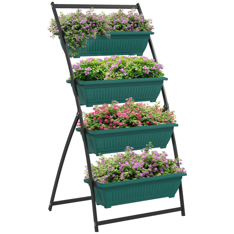 Outsunny 4 Tier Vertical Garden Planter Set by HouseOfZazla