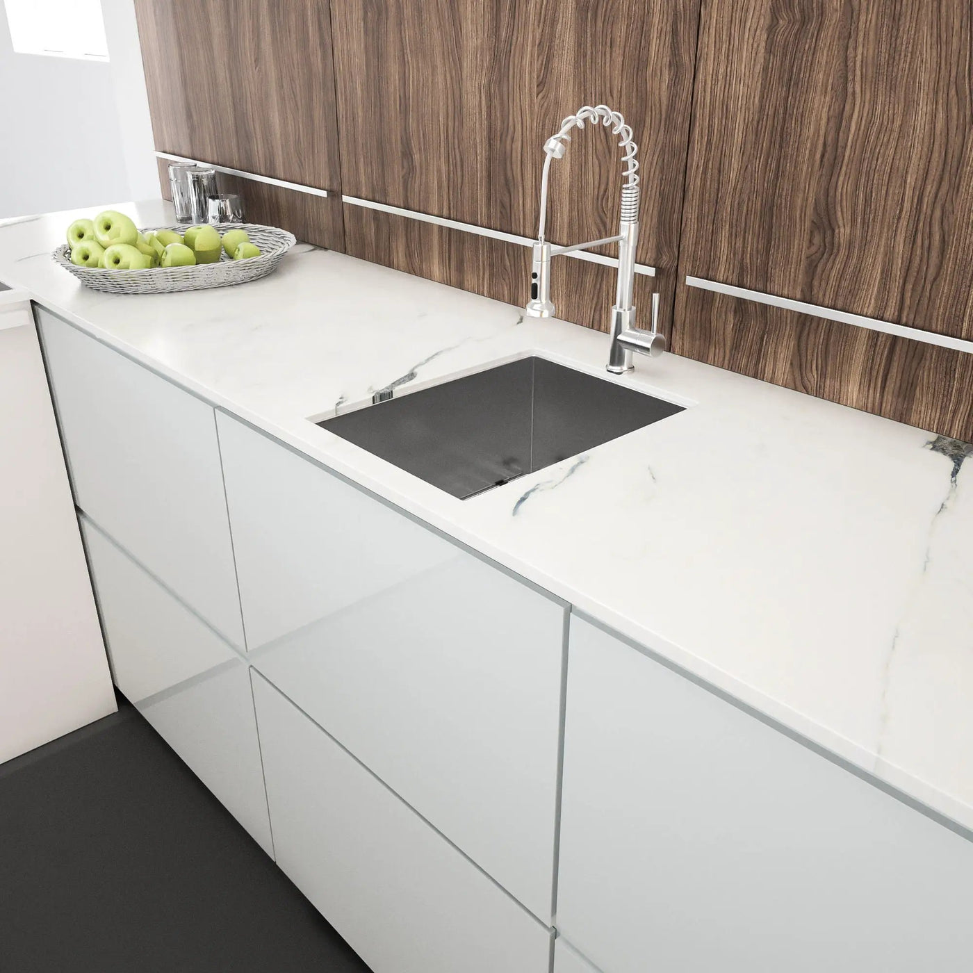 Modern Style Undermount Sink With Stainless Steel, Deep Single Bowl by HouseOfZazla