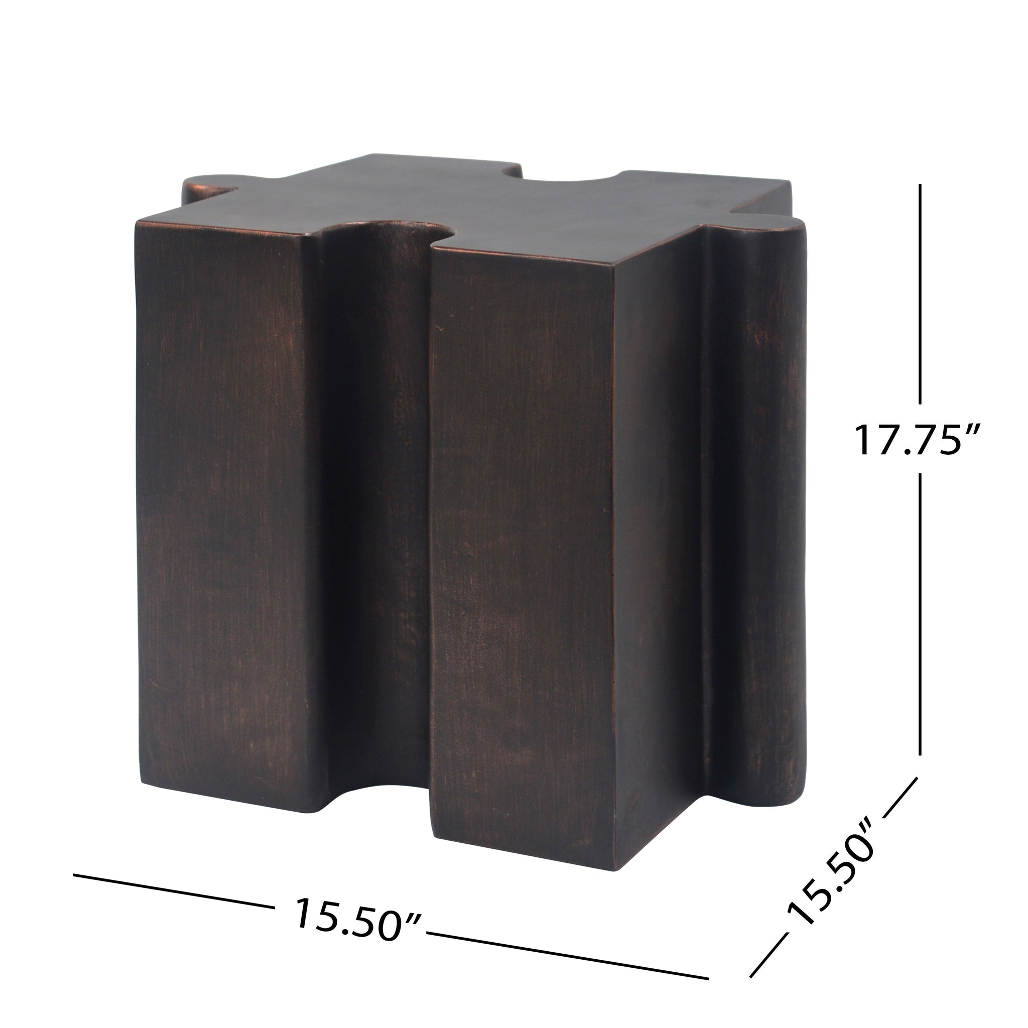 Puzzle Art Side Table, Modular Concave Edge MGO Table by HouseOfZazla