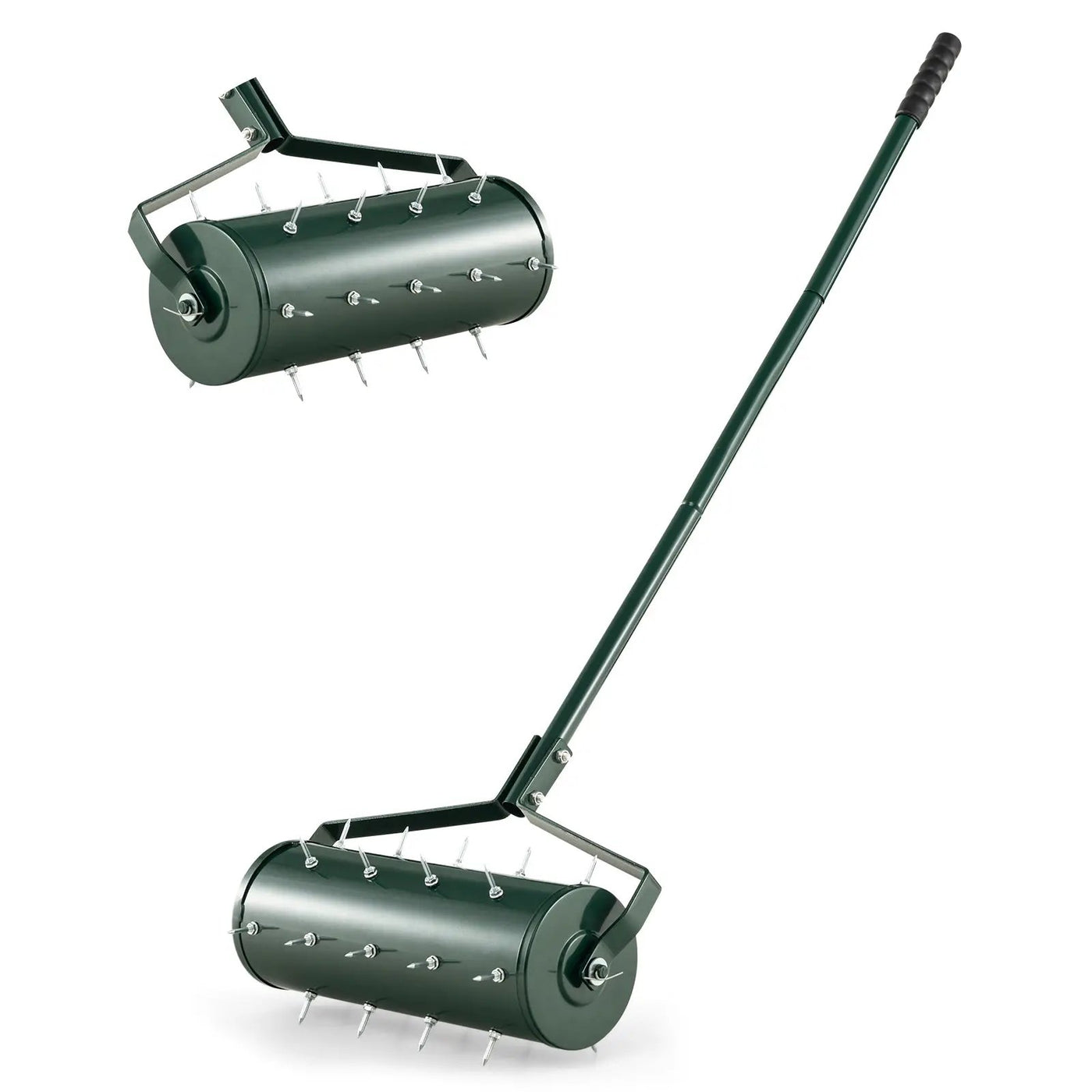 18/21 Inch Manual Lawn Aerator with Detachable Handle Filled with Sand or Stone by DirectDeals