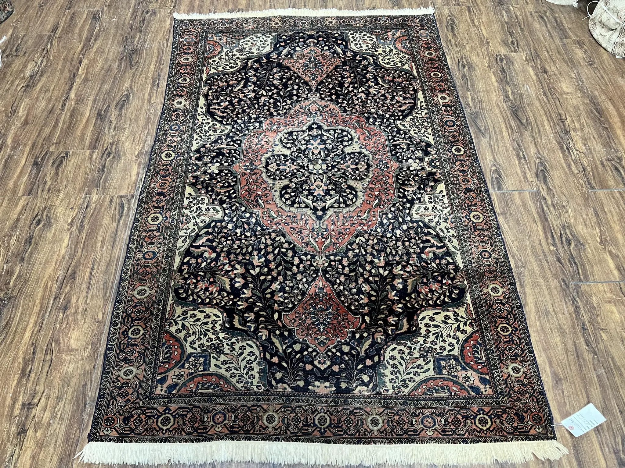 Antique Persian Sarouk Farahan Rug 4x7, Collectible Persian Carpet by Jewel Rugs