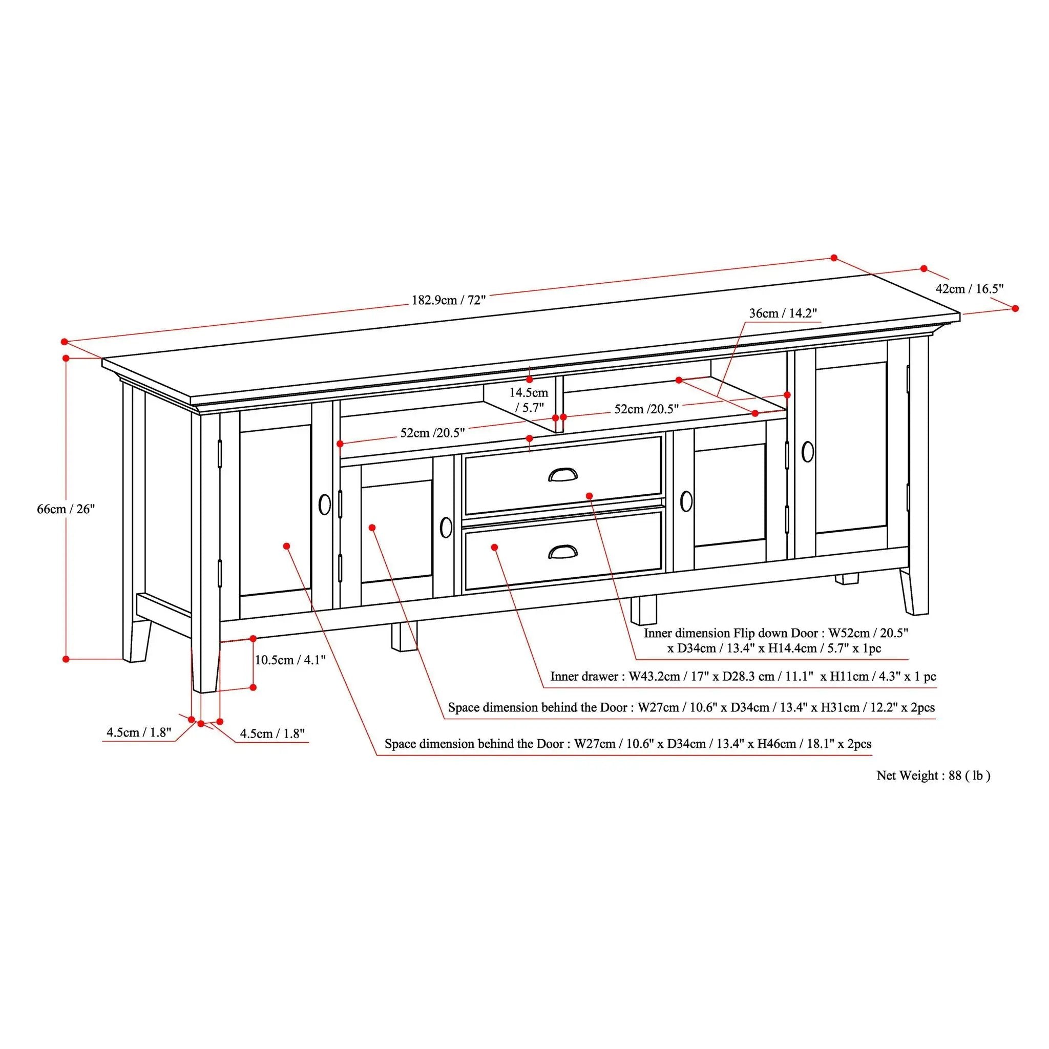 Redmond - Handcrafted TV Media Stand by Unique Piece Furniture
