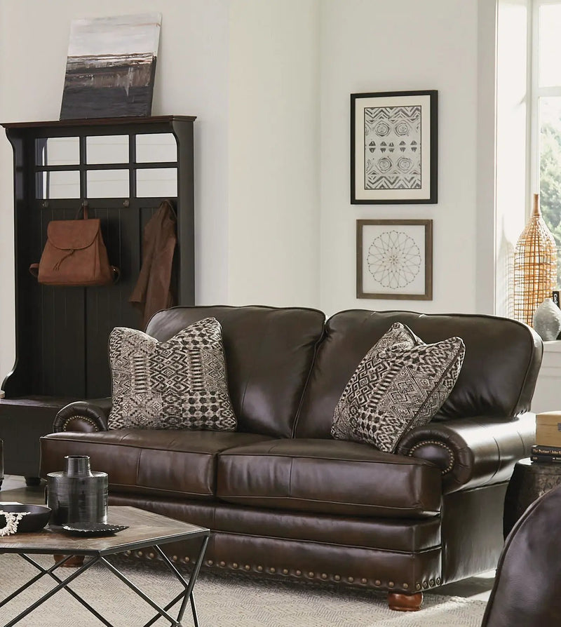 Roberto - Leather Loveseat - Cocoa by Unique Piece Furniture