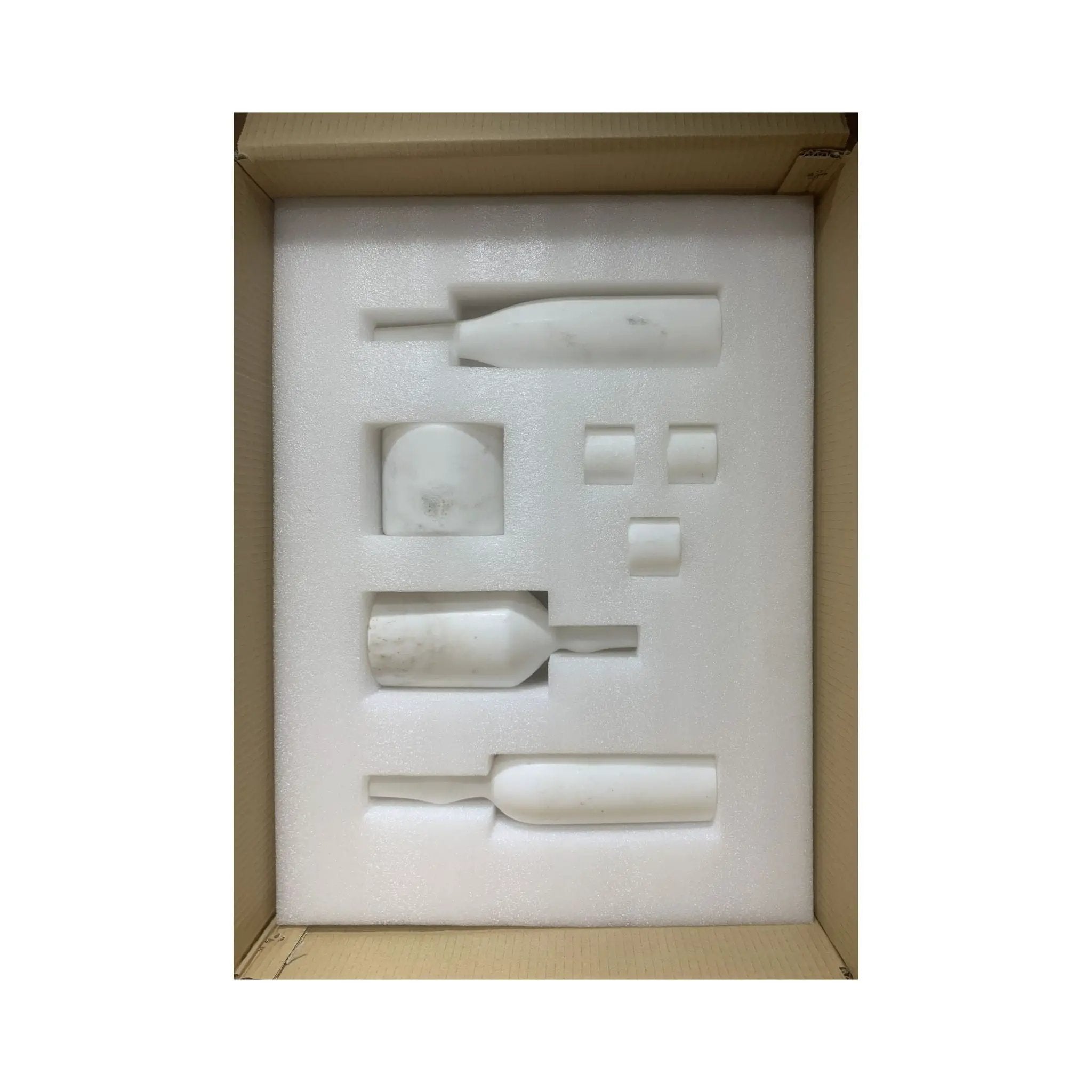 7 Pieces Luxury Natural Marble Living Room Accessories Set by HouseOfZazla
