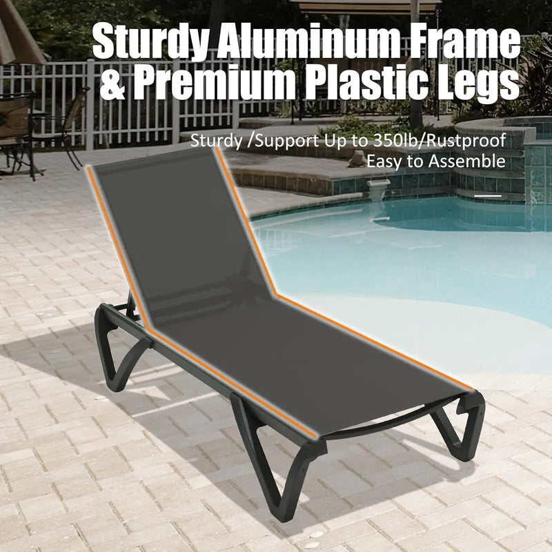 Pool Lounge Chairs Set of 2 with Side Table by HouseOfZazla