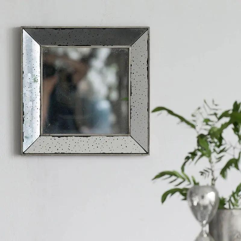 Distressed Accent Mirror, Traditional Style Framed Wall Mirror For Living Room by Unique Piece Furniture