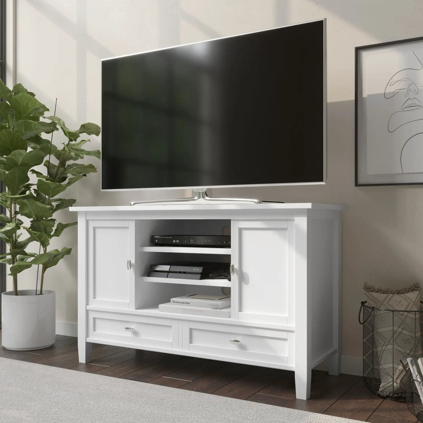 Warm Shaker - Transitional Style TV Media Stand by HouseOfZazla