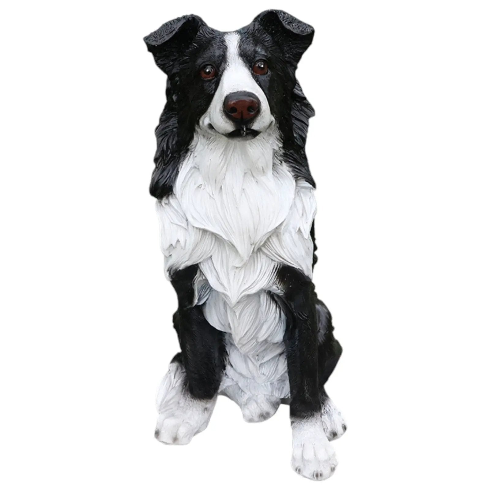 Outdoor Garden Border Collie Dog Statue Greeter by HouseOfZazla