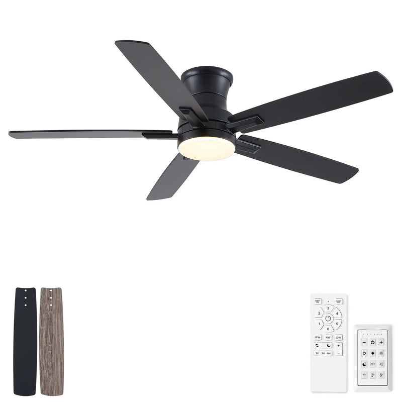 Mordern Flush Mount Ceiling Fan With Light And Remote Control by Unique Piece Furniture