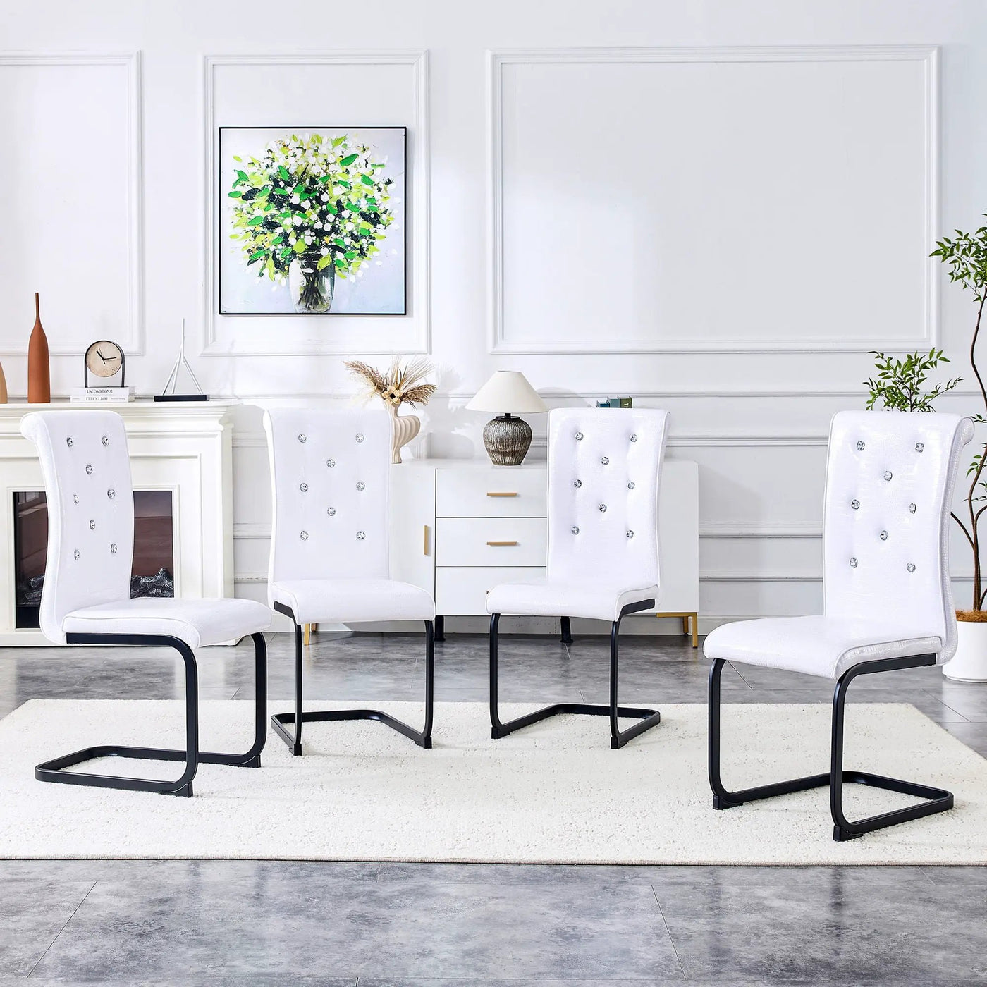 Alligator Skin Upholstered Dining Chairs by HouseOfZazla