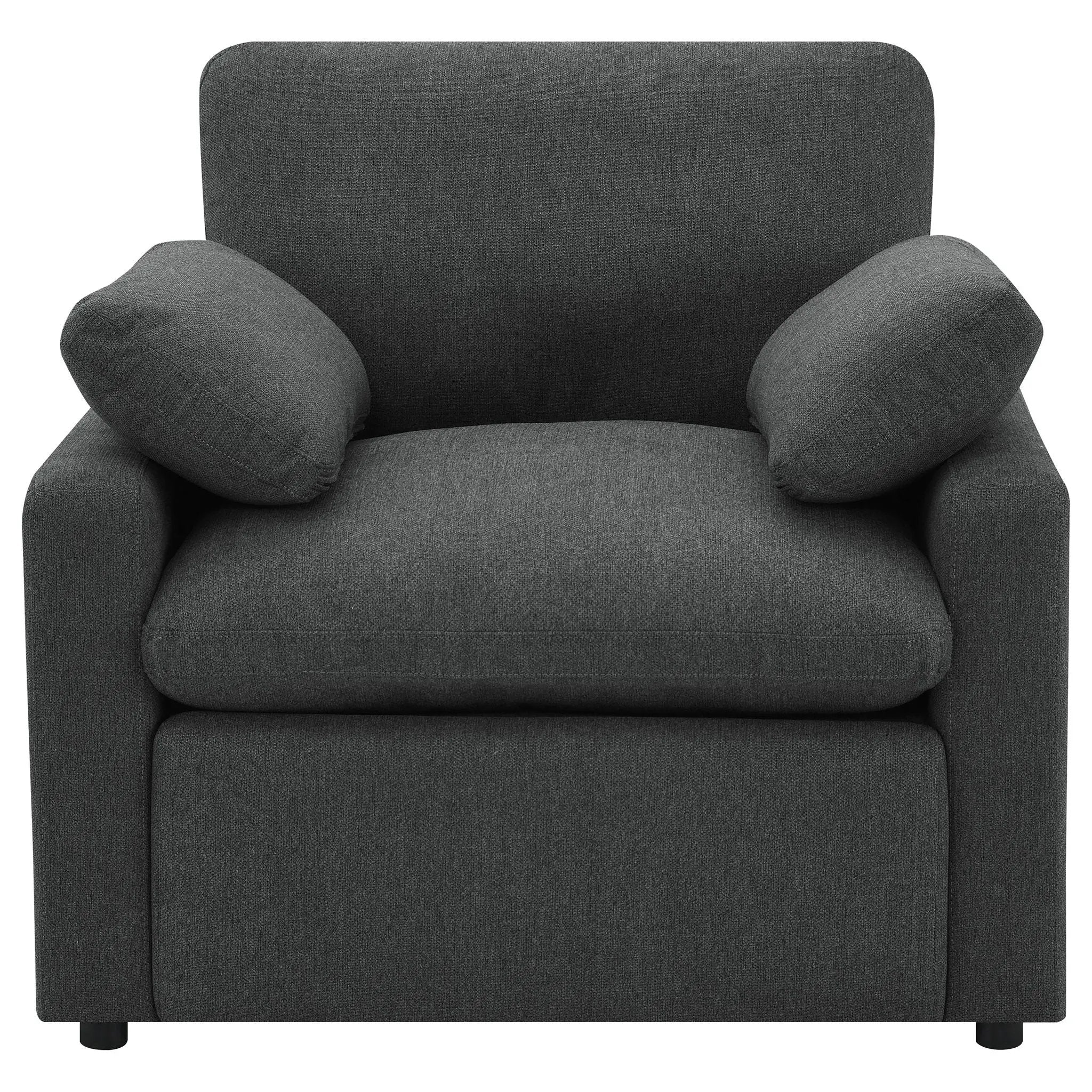 Collins Upholstered Power Recliner Chair Dark Grey by Unique Piece Furniture