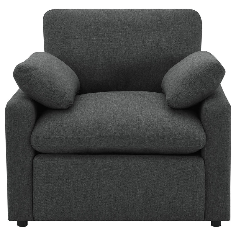 Collins Upholstered Power Recliner Chair Dark Grey by Unique Piece Furniture