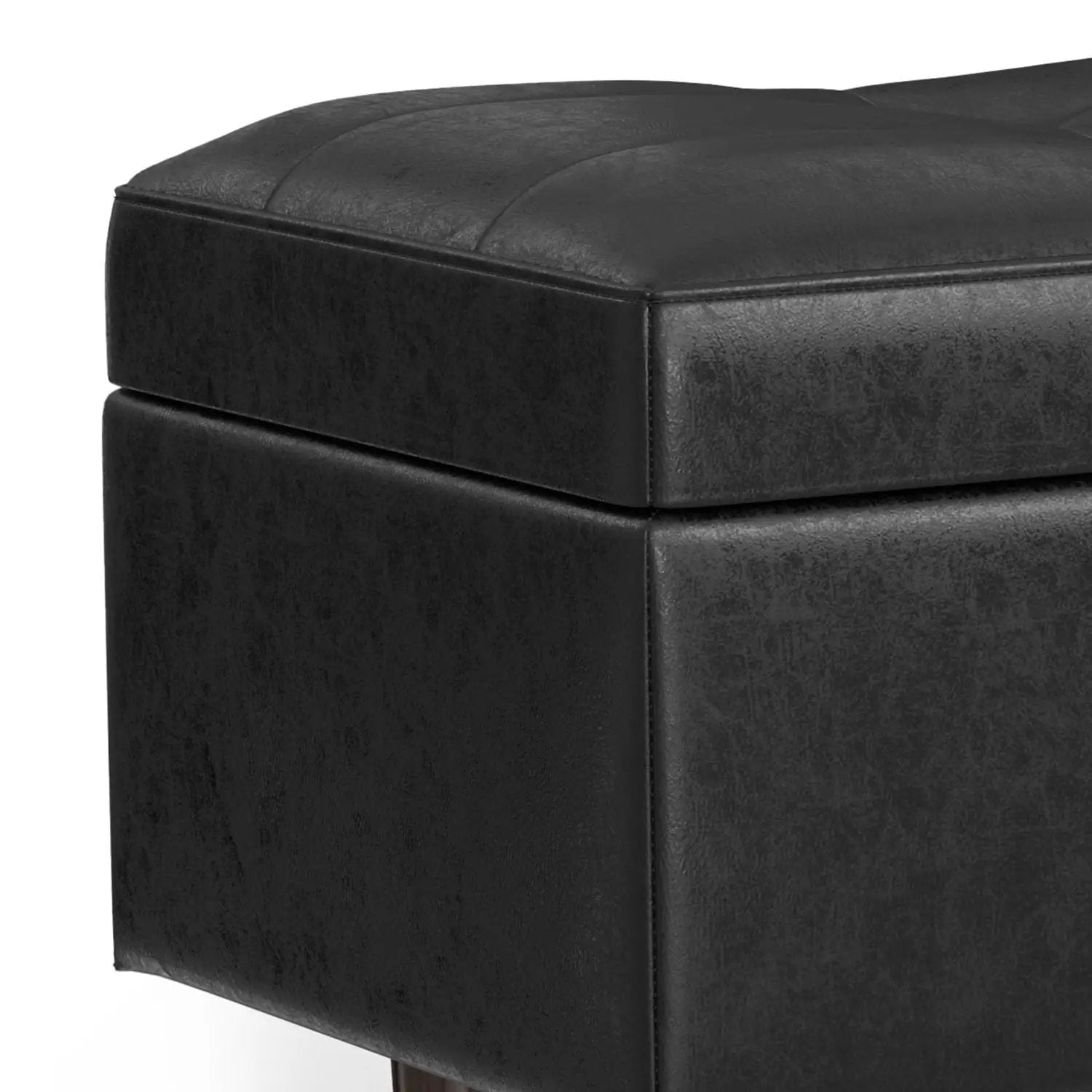 Shay - Large Square Coffee Table Storage Ottoman Mid-Century Style by Unique Piece Furniture