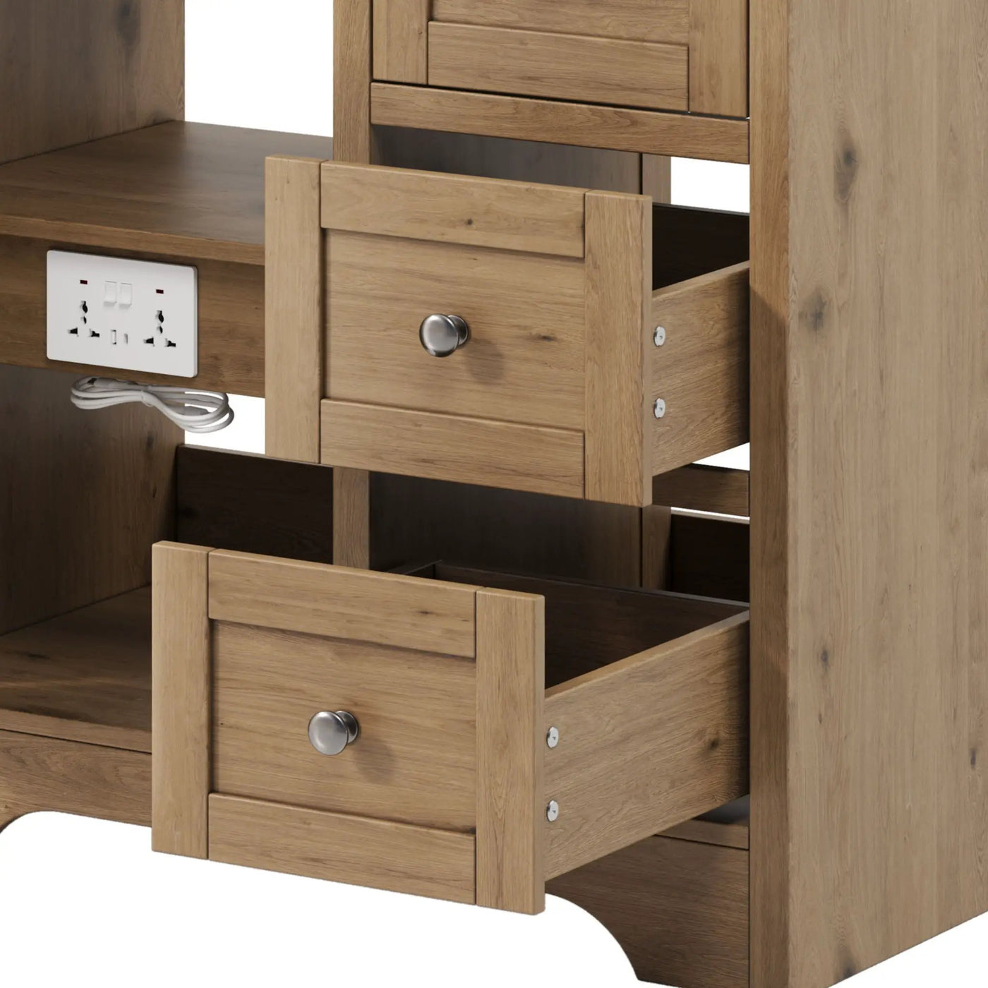 Double Sink Bathroom Vanity With Countertop, 2 Ceramic Sinks, 6 Drawers by HouseOfZazla