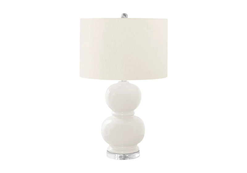 Contemporary Ceramic Table Lamp - Cream by HouseOfZazla