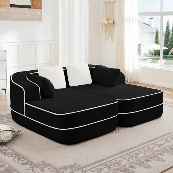 77.2" Teddy Fabric Modular Sofa, photo 2 of 10
