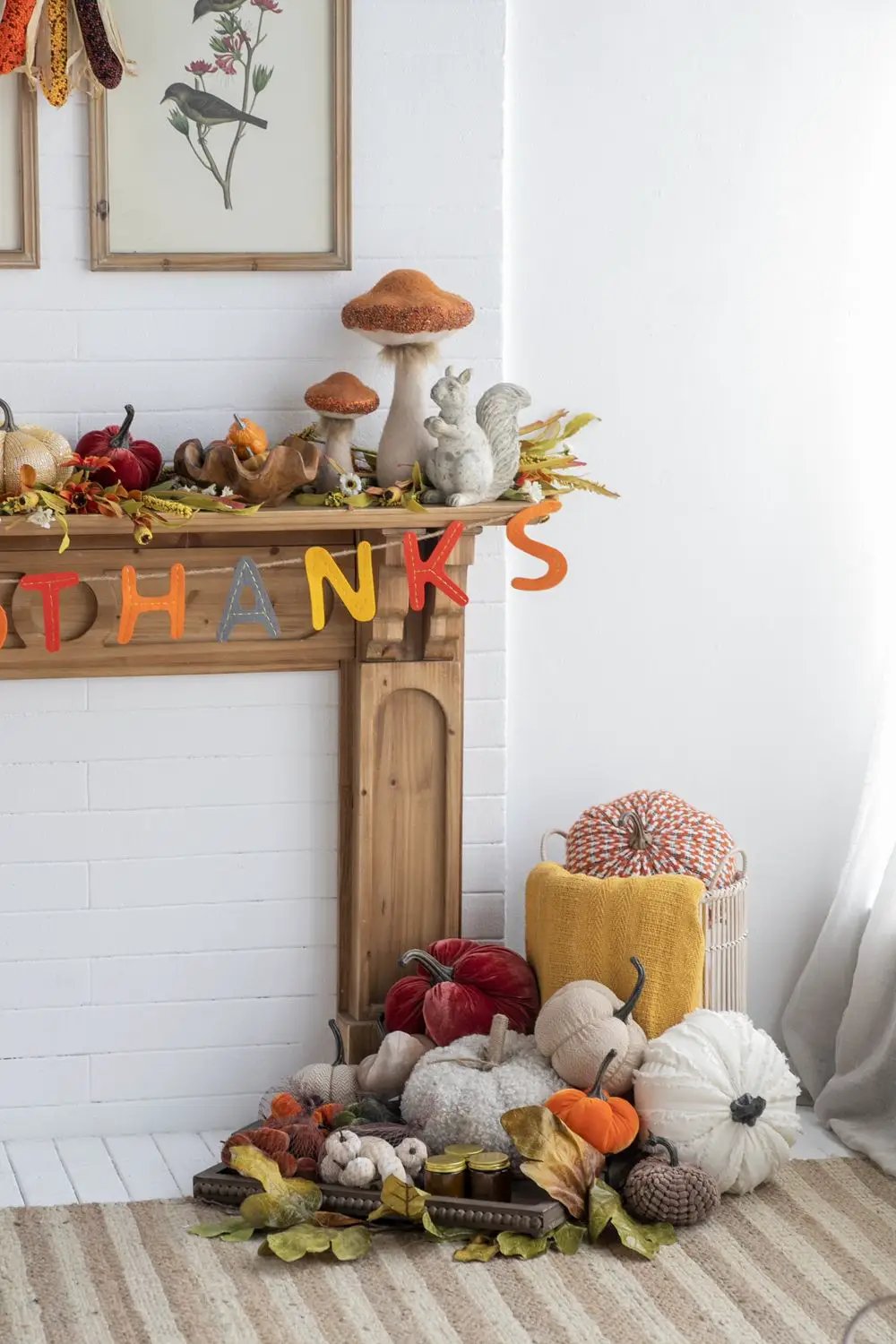 Pumpkin Ornament Decor For Holiday Harvest Festival Fall Festival & Thanksgiving (Set of 2) - Orange Multi by HouseOfZazla