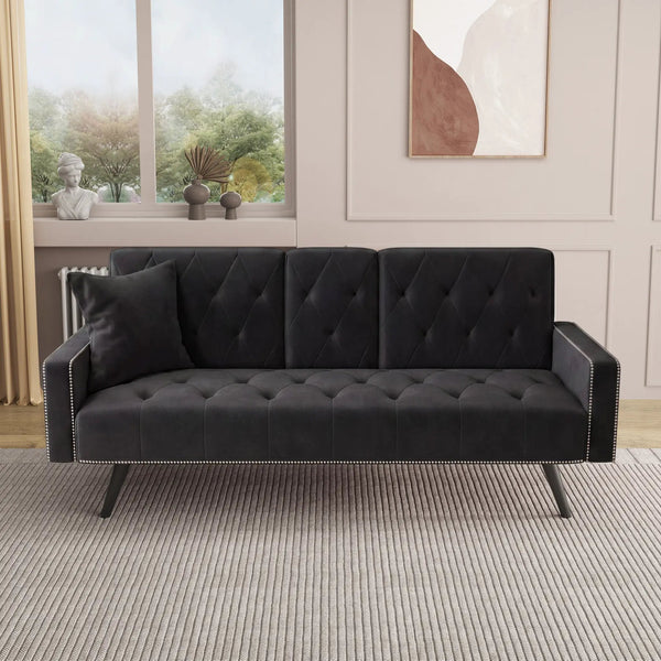 1730 Sofa Bed Armrest with Nail Head Trim