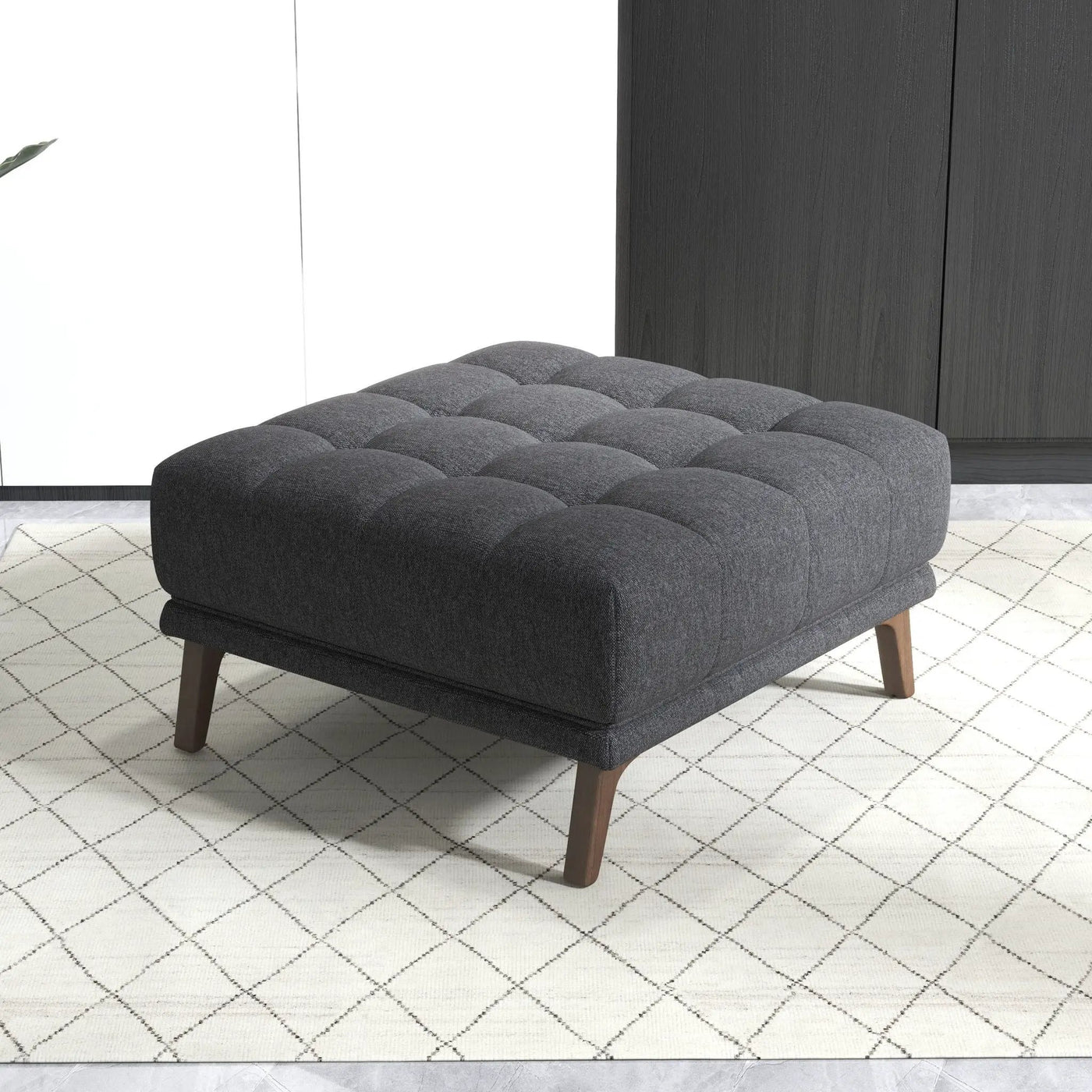 Addison - Square Upholstered Ottoman by HouseOfZazla