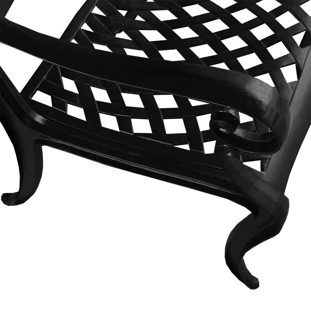 Aluminum 7pc Hexagon Rose Patio Dining Set, Lazy Susan, Six Chairs by Sharicks