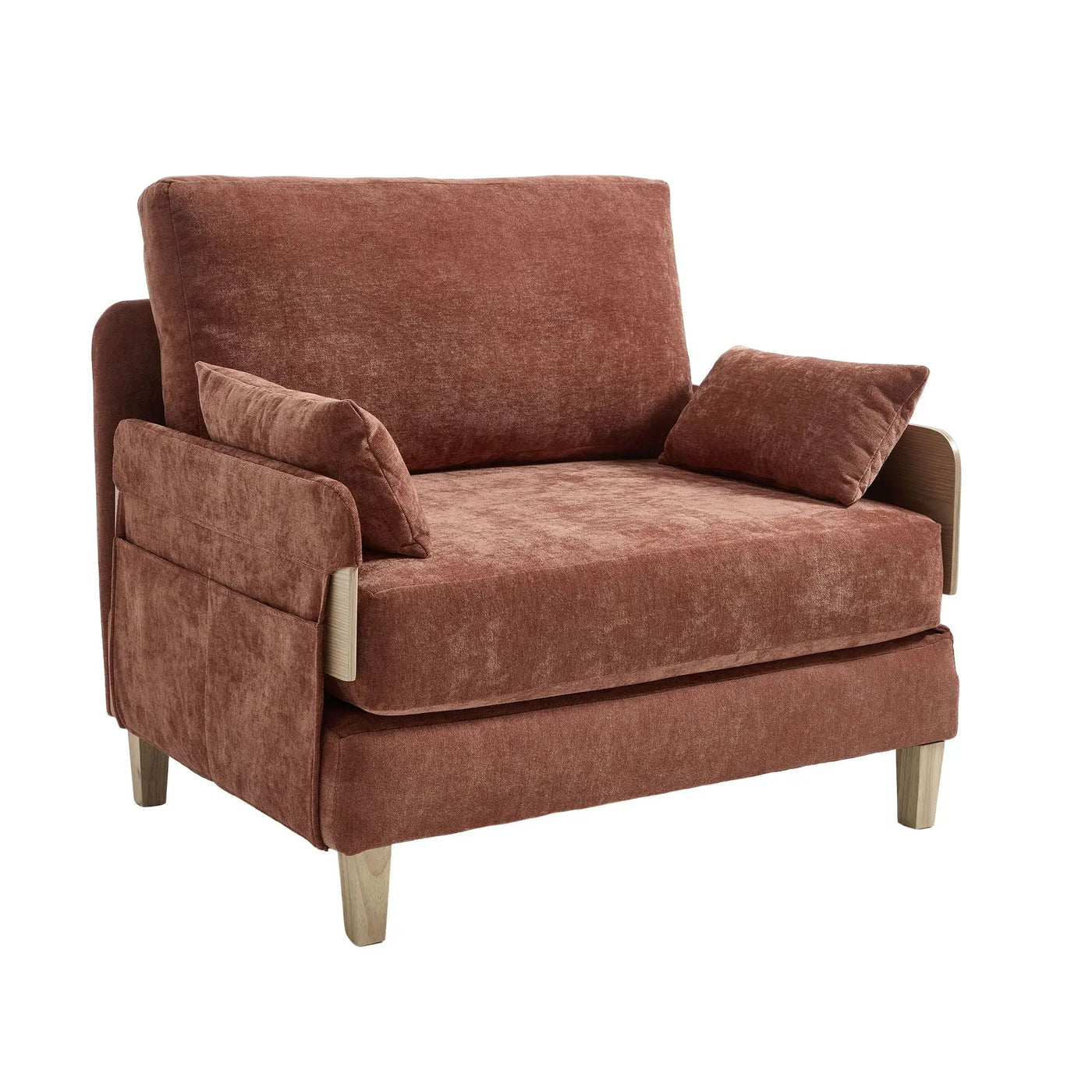 Mid Century Modern Foldable Sofa Bed, 3 In 1 Convertible Sleeper With 3 Pillows by HouseOfZazla