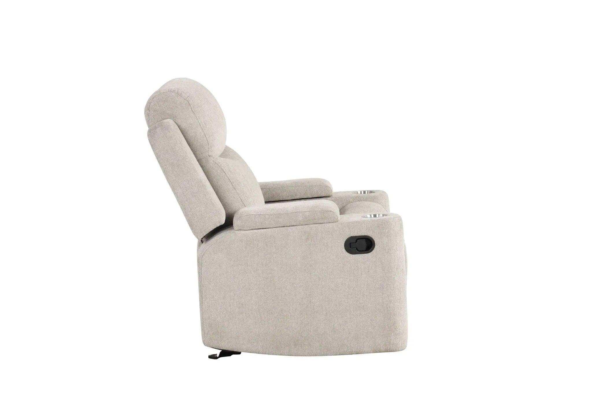 Galya Motion Glider Recliner - Light Gray by HouseOfZazla