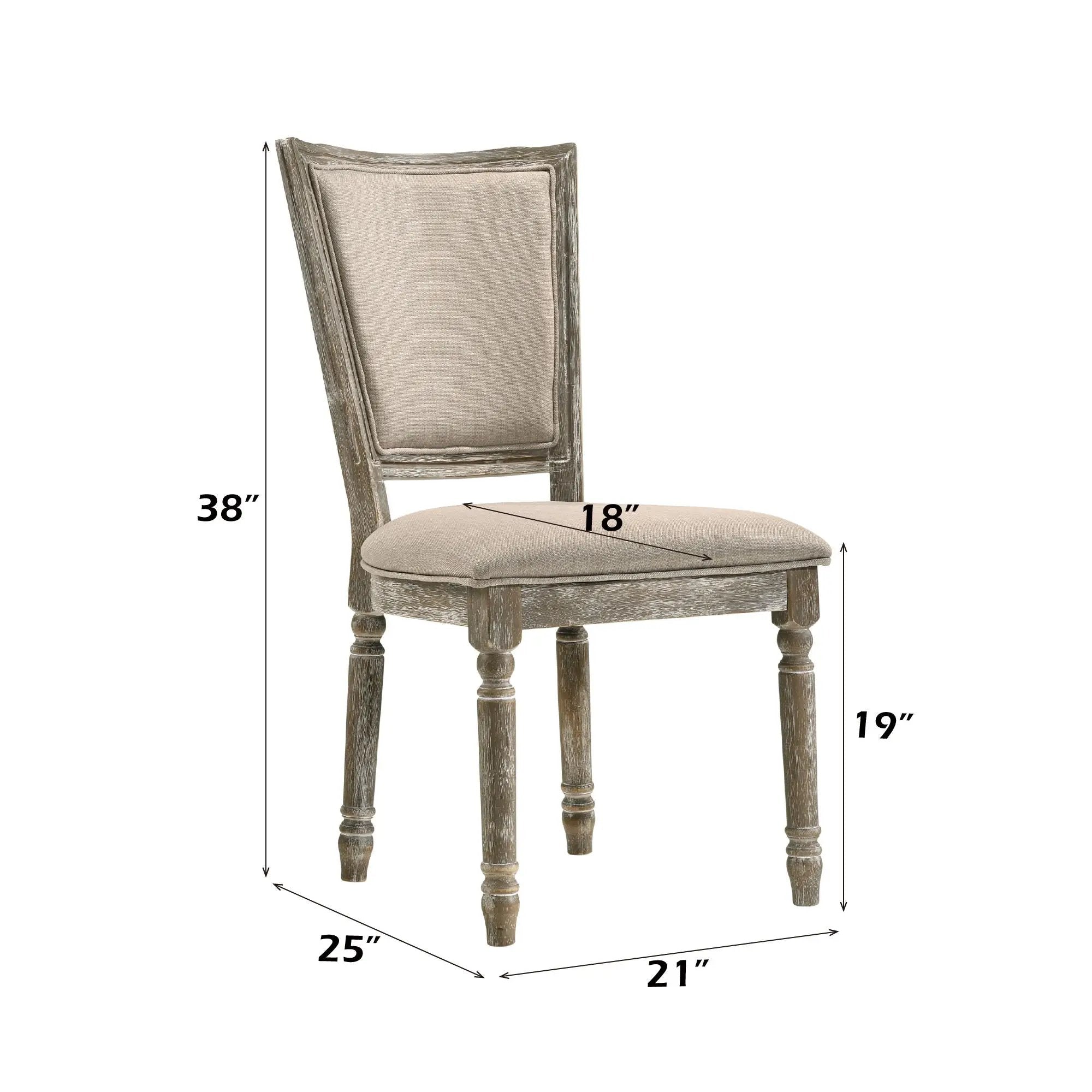 Gabrian - Two Tone, Reclaimed Side Chair (Set of 2) - Beige / Gray by Unique Piece Furniture