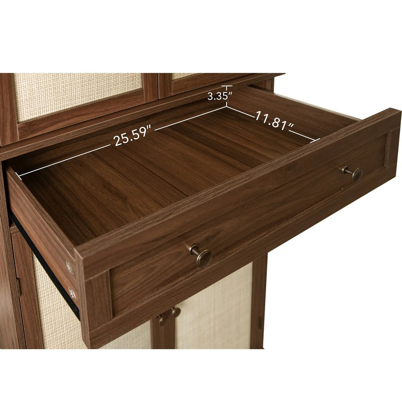 4 Door Storage Cabinet With 1 Drawer, With 4 Adjustable Inner Shelves by Unique Piece Furniture