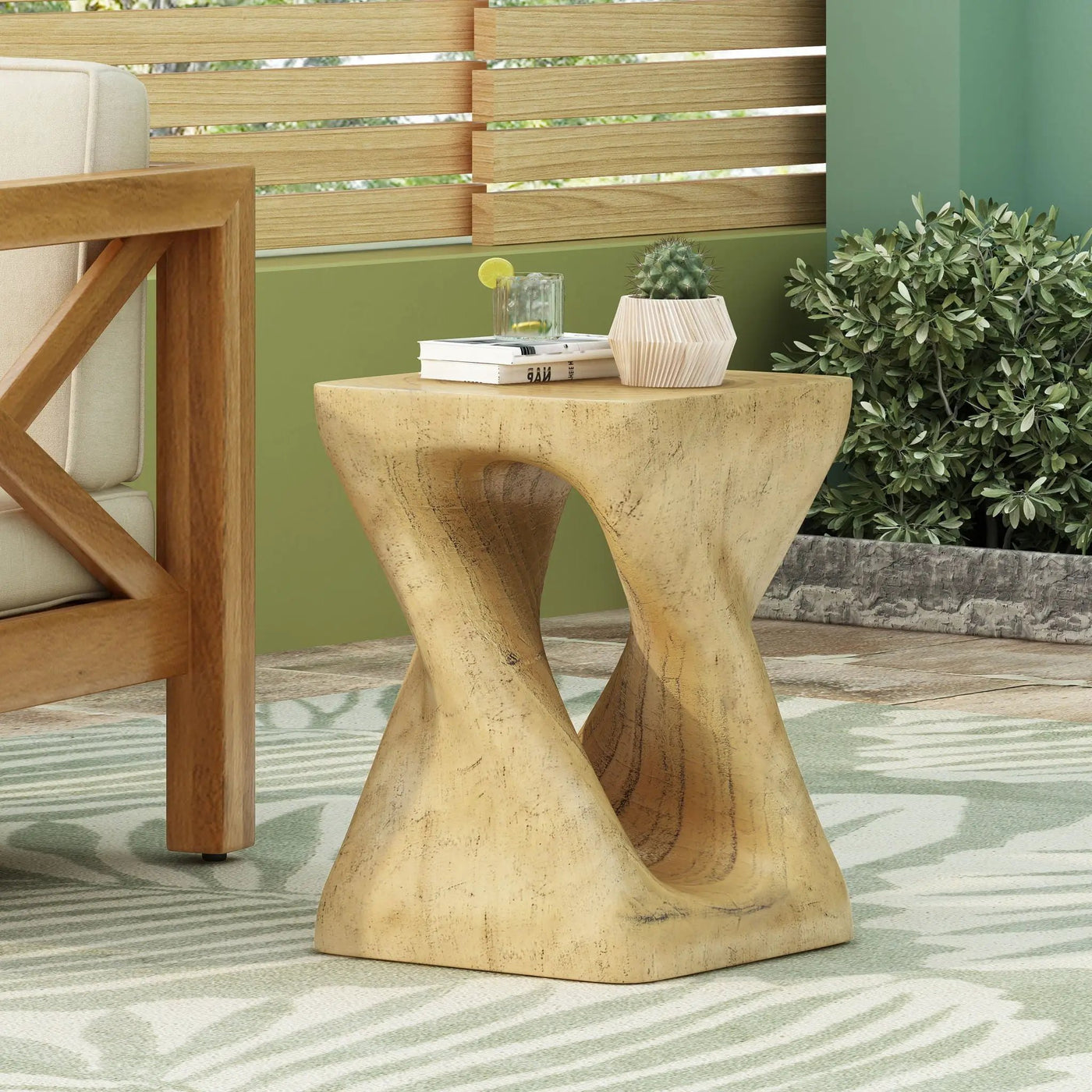 Twist Shape Side Table by HouseOfZazla