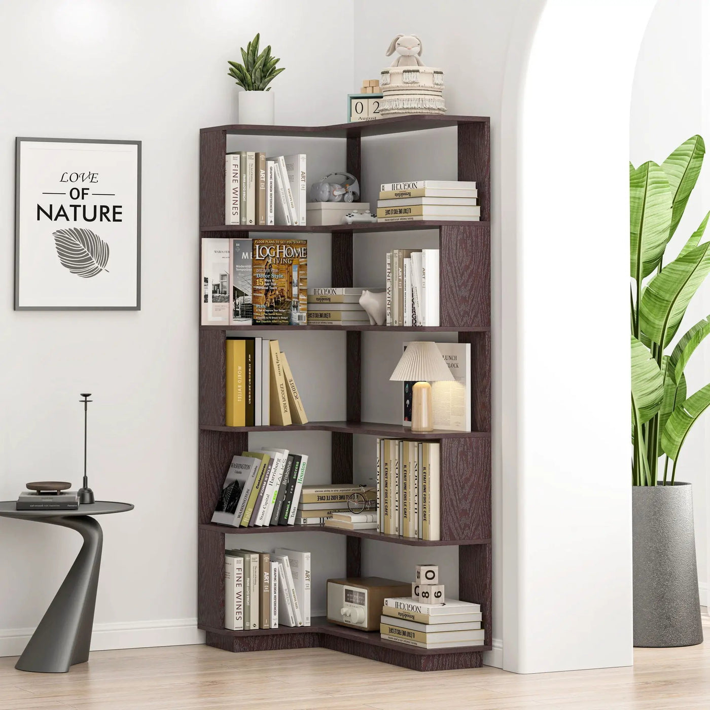 L-Shaped Corner Bookshelf by HouseOfZazla