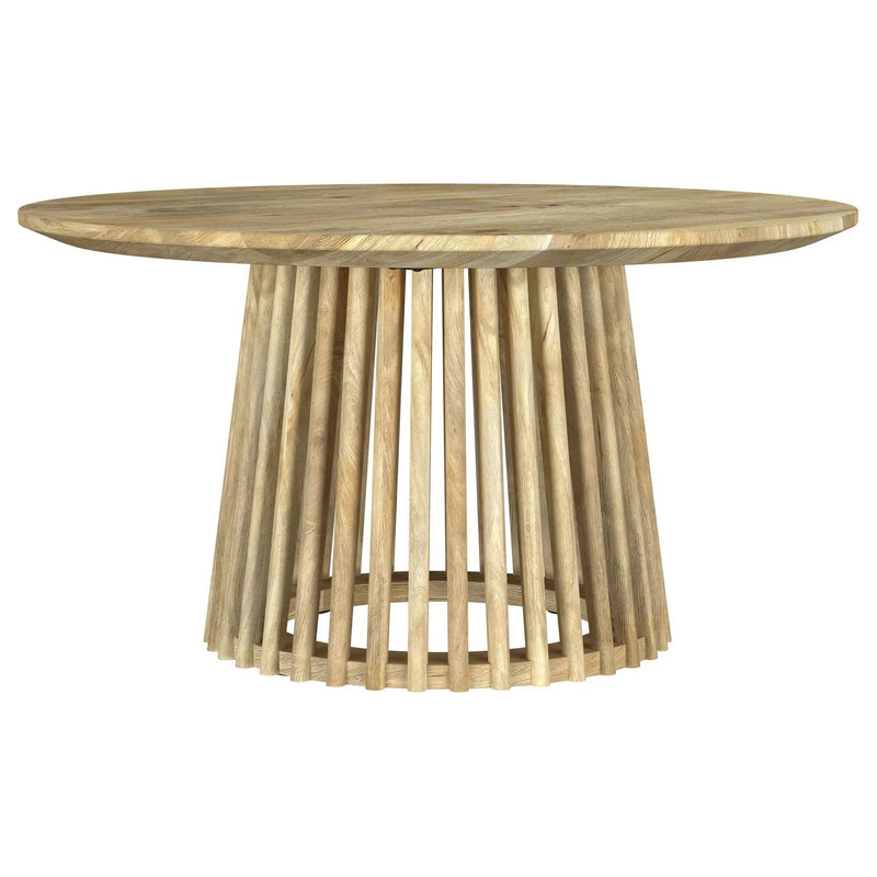 Touhy 3-piece Round Coffee and End Table Set Natural Mango by Unique Piece Furniture