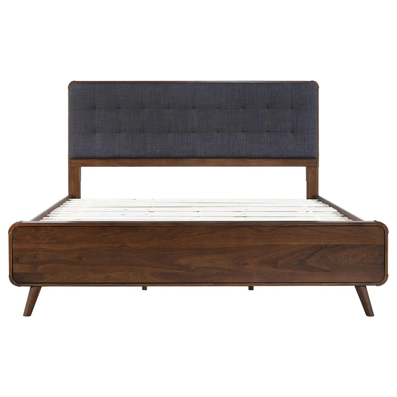 Robyn Wood Eastern King Platform Bed Dark Walnut by Unique Piece Furniture