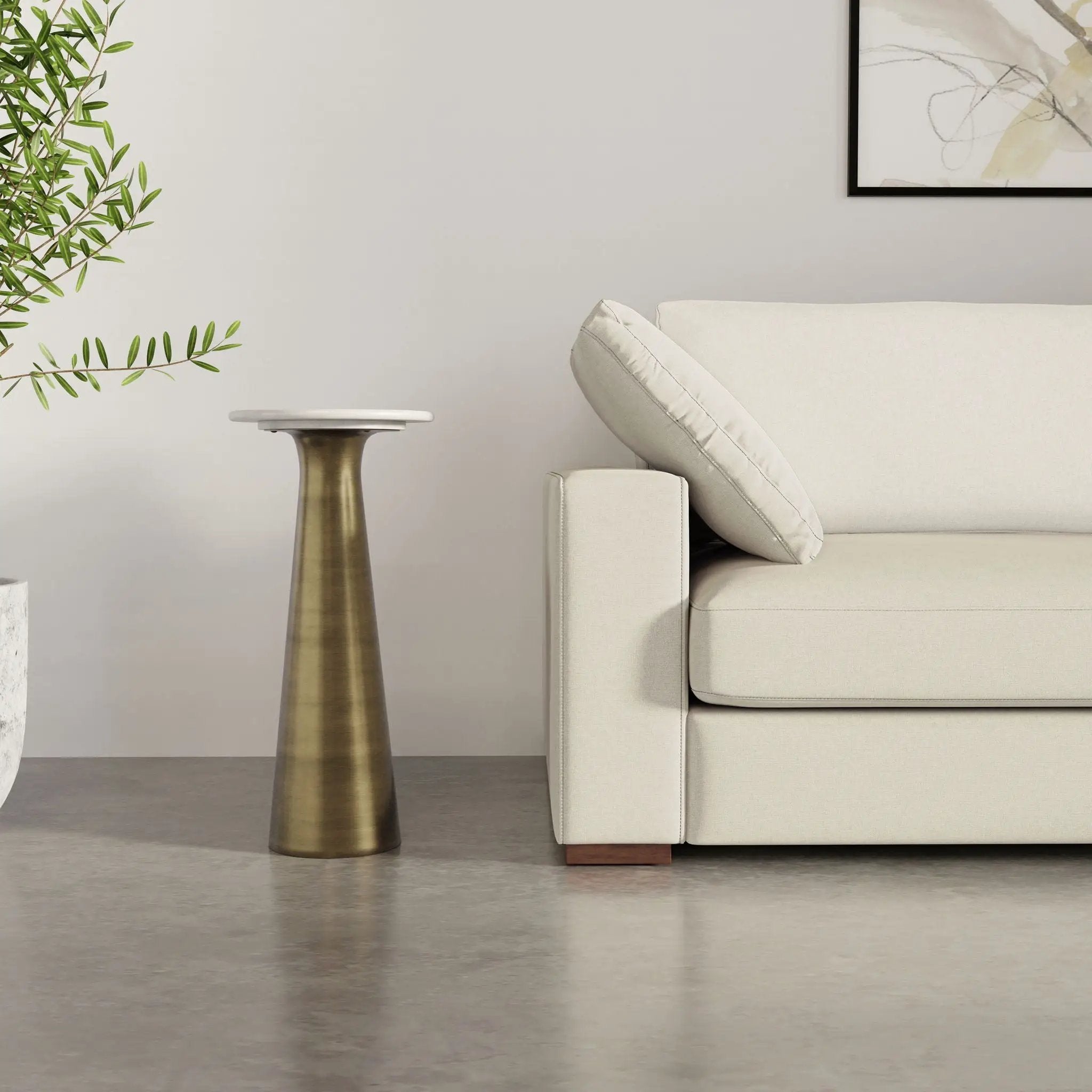 Nicollette - Side Table - Antique Brass by HouseOfZazla