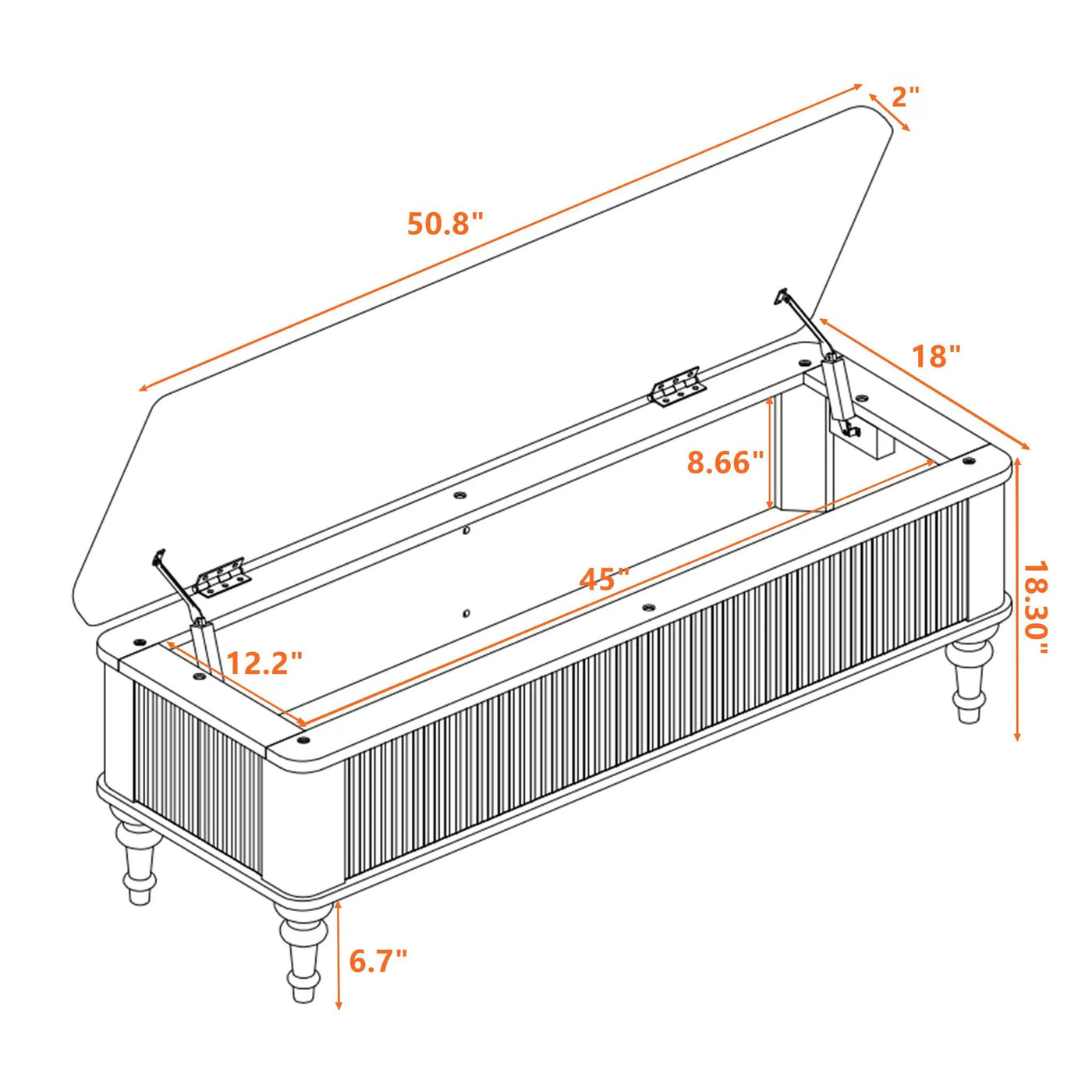 Multi Functional Storage Ottoman Bench by HouseOfZazla