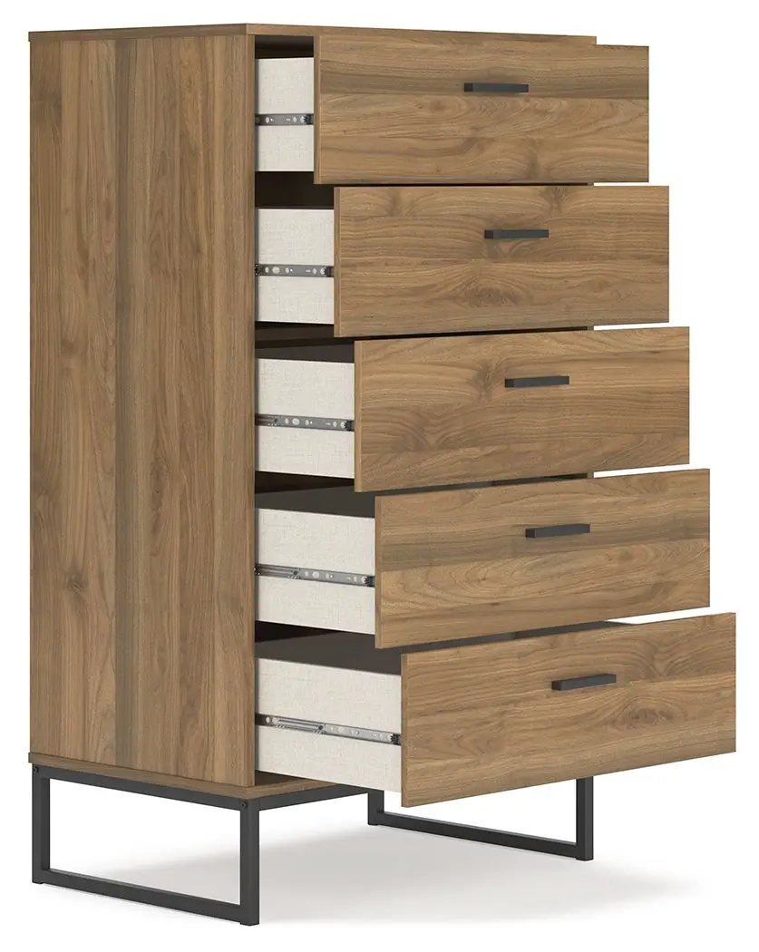 Deanlow - Five Drawer Chest - Honey by Unique Piece Furniture