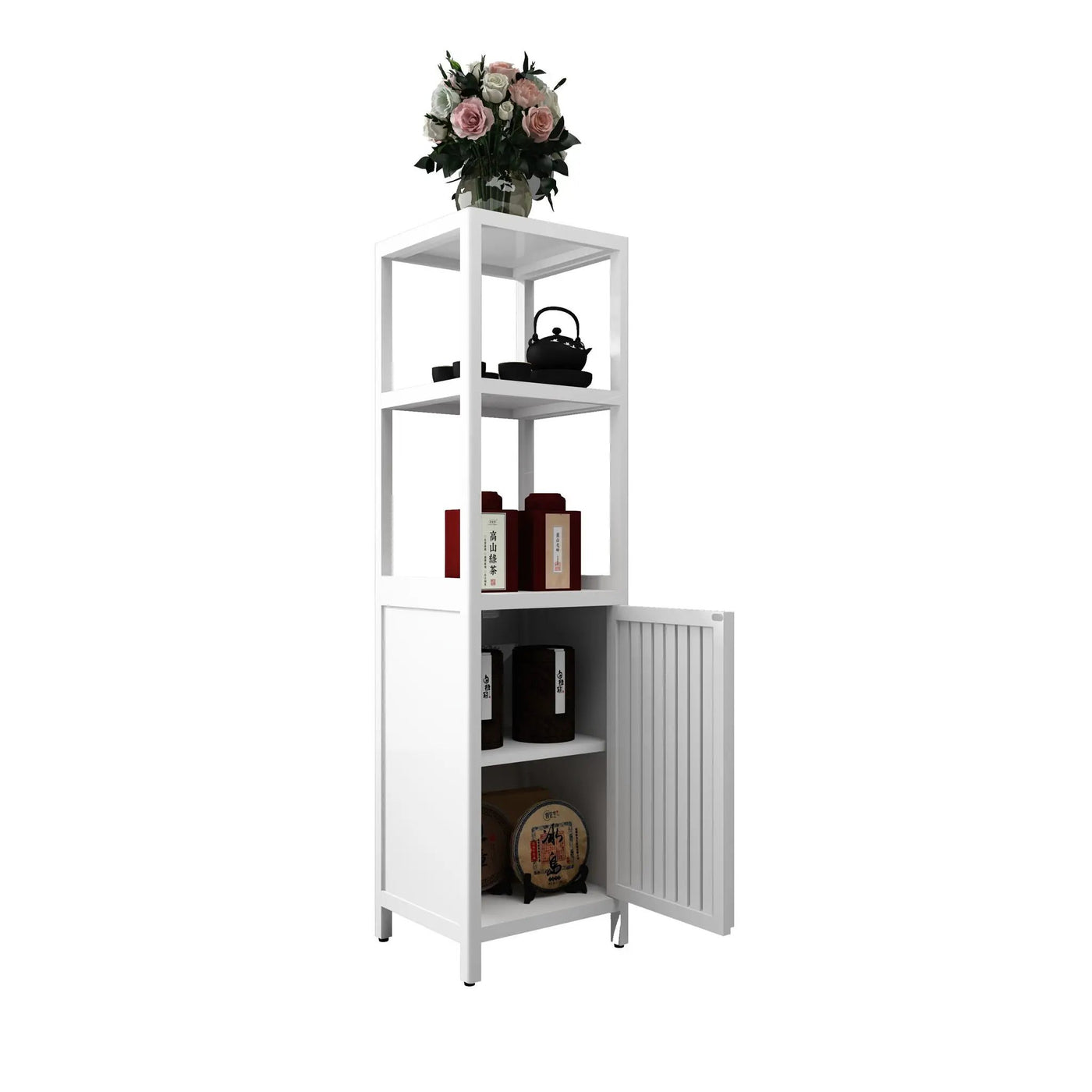 Storage Cabinet With Tall Tower, Multifunctional For Bathroom by HouseOfZazla