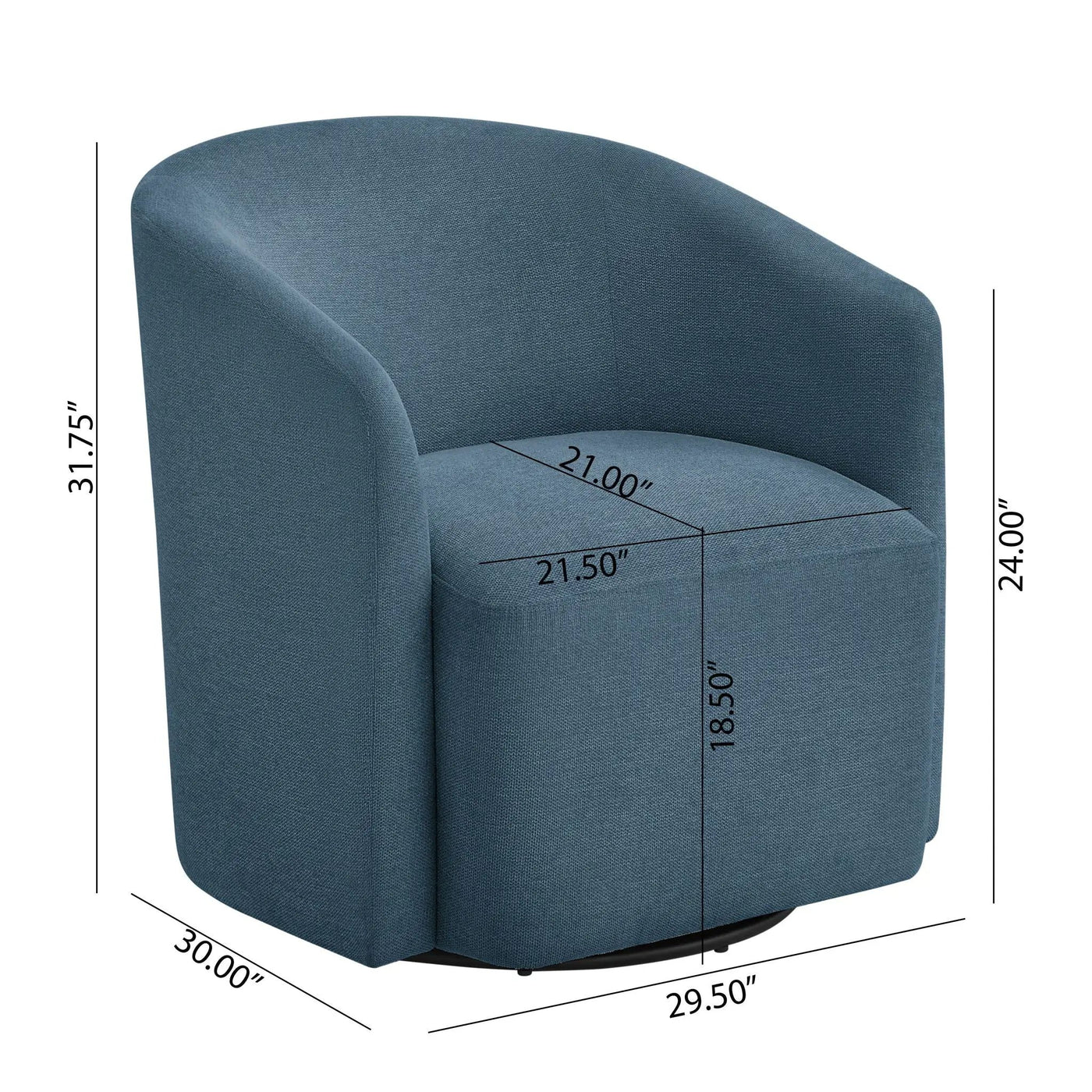 Ardena - Modern Swivel Barrel Chair by HouseOfZazla