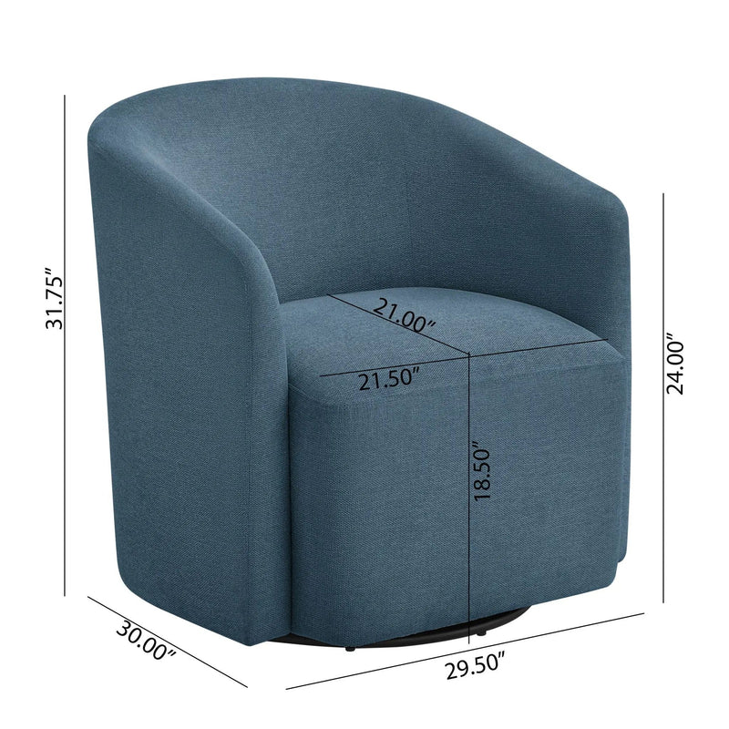 Ardena - Modern Swivel Barrel Chair by HouseOfZazla